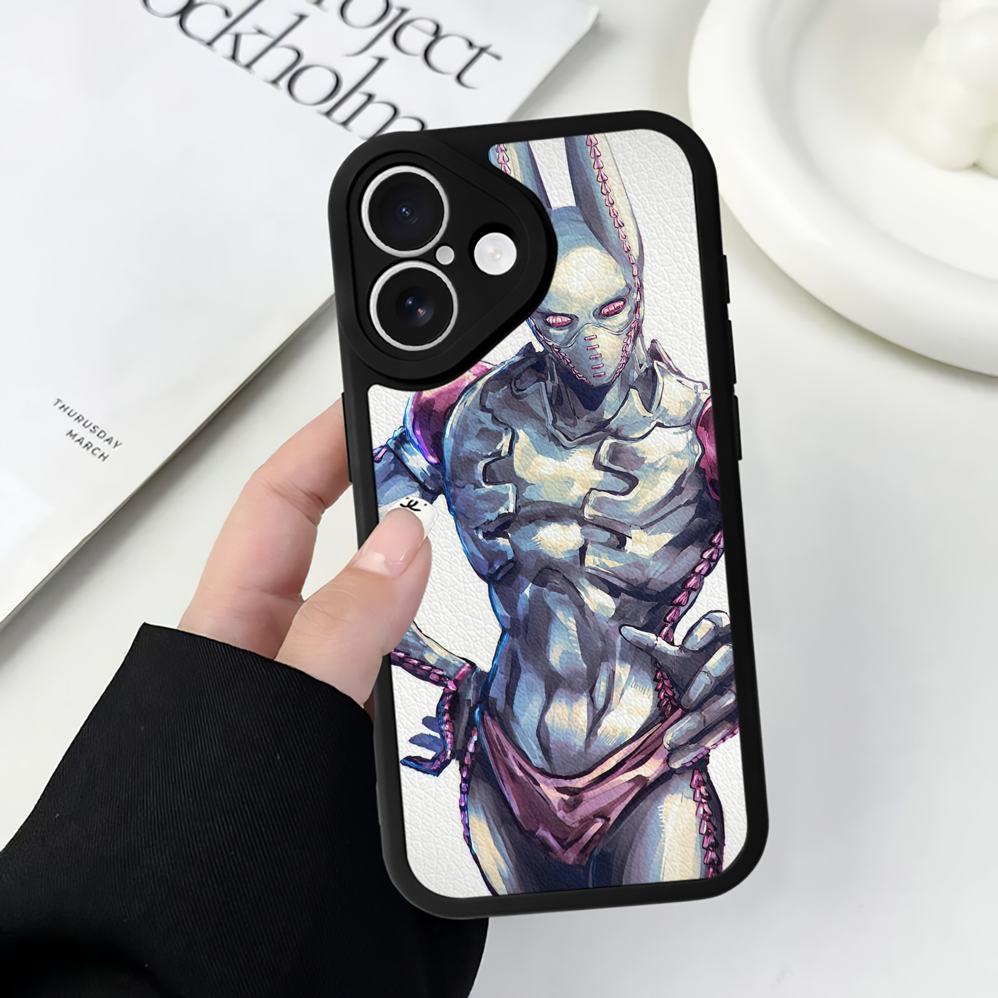 （画像用） ジョジョの奇妙な冒険 JoJo's Bizarre Adventure 【iPhone 16シリーズ対応】シリコンスマホケース（レザー調） 材質：シリコン